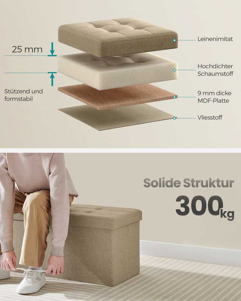 Songmics Pufas 38 x 110 x 38 cm