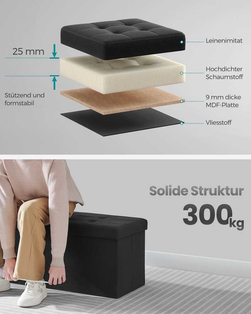 Songmics Pufas 38 x 110 x 38 cm