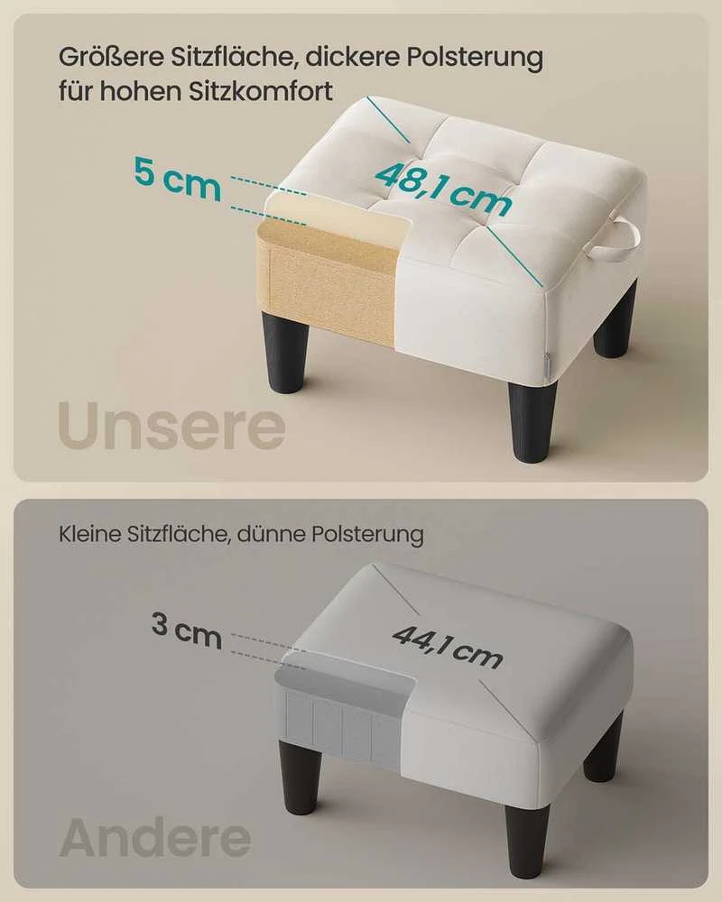 Songmics Pufas daiktadėžė 40x32x26 cm