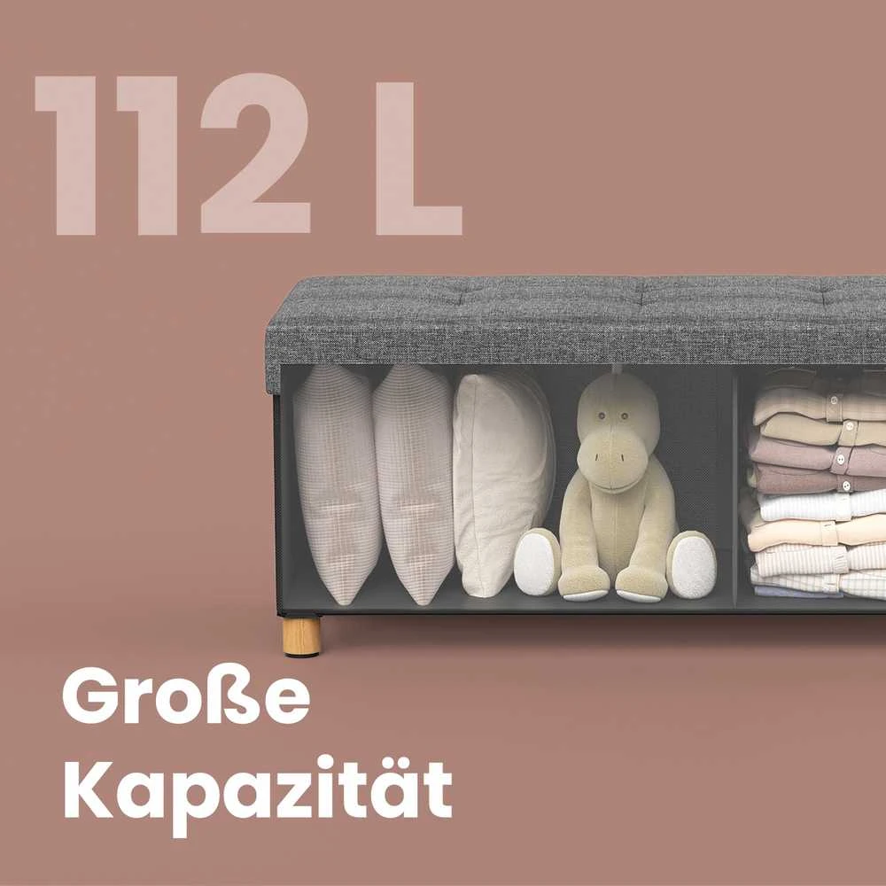 Songmics Pufas su daiktadėže, 38x110x40 cm