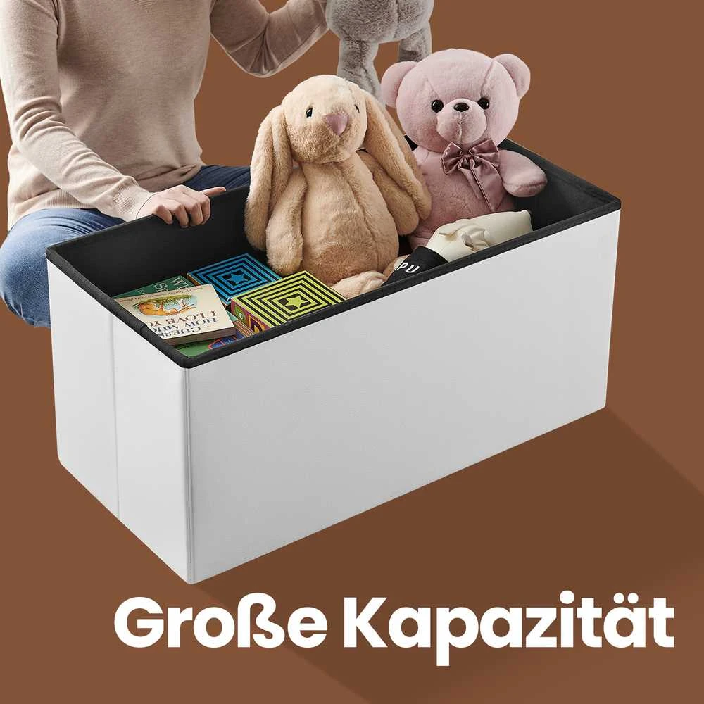 Songmics Pufas su daiktadėže, 76x38x38 cm, iki 300 kg