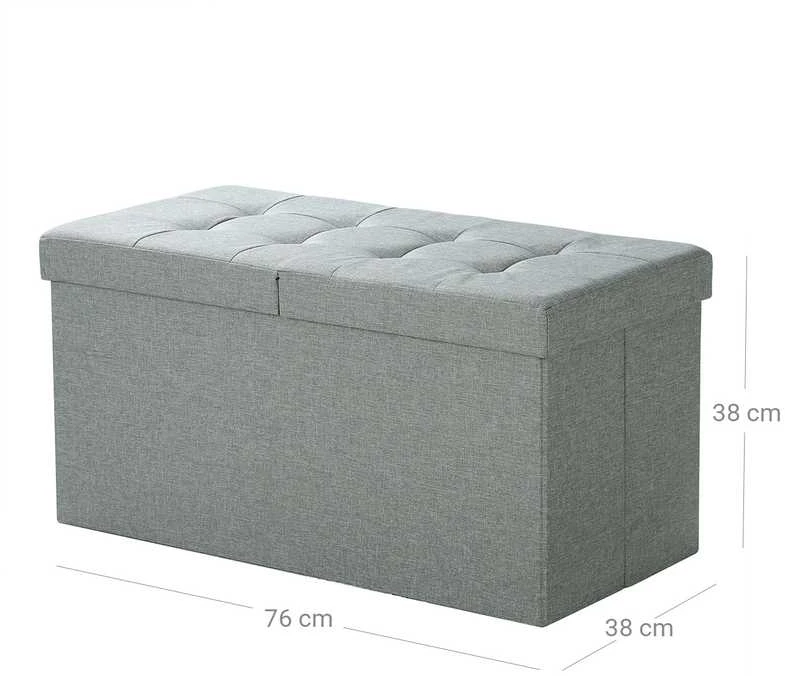 Songmics Krūtinės ląsta 80 L šviesiai pilka dėmėta