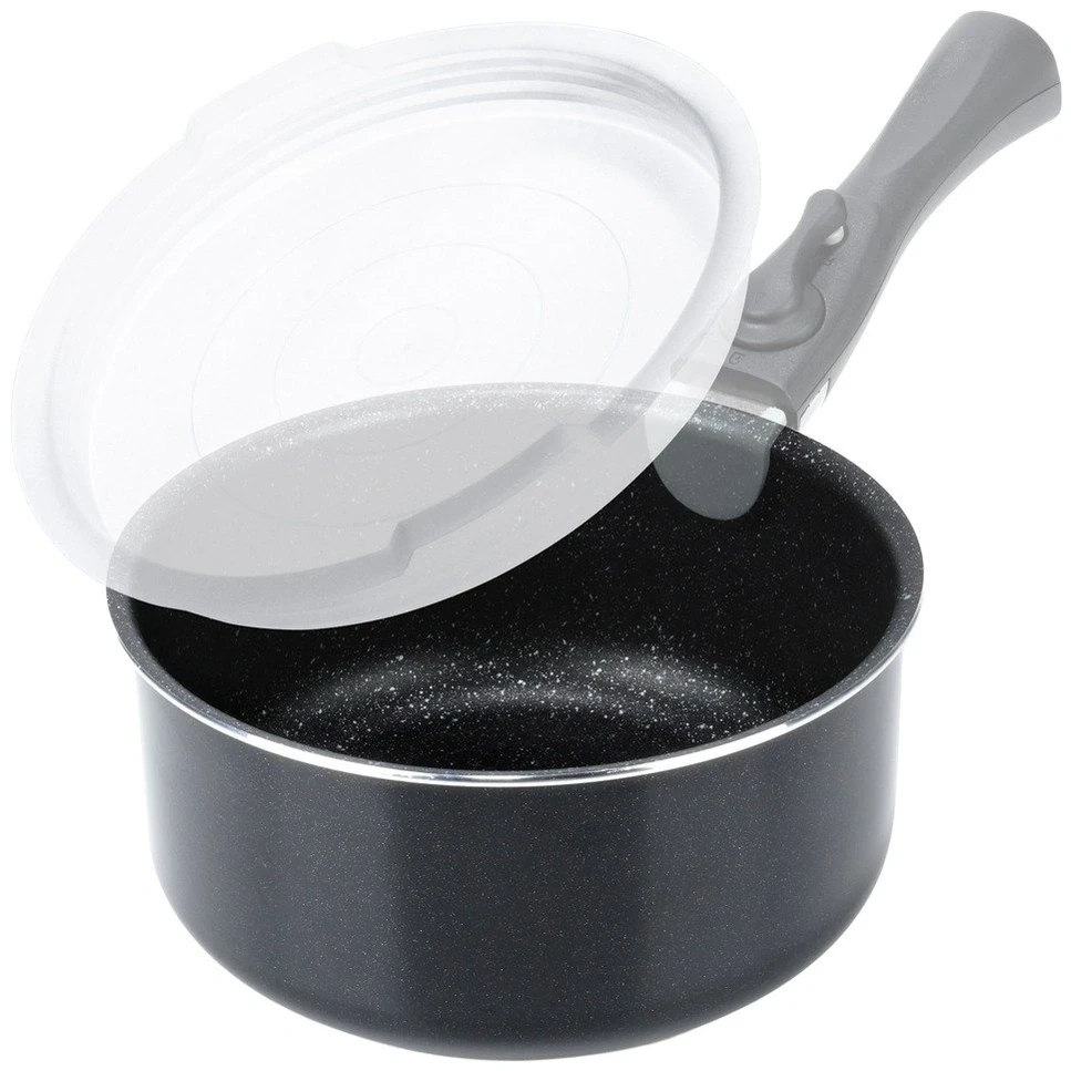 Puodas GRANDE COMBI su granitine danga, juodas, 20 cm, 3 l