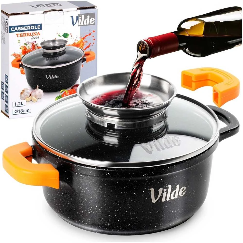 Vilde Puodas granitiniu paviršiumi TERRUNA AROMA 16 cm, 1,2 l