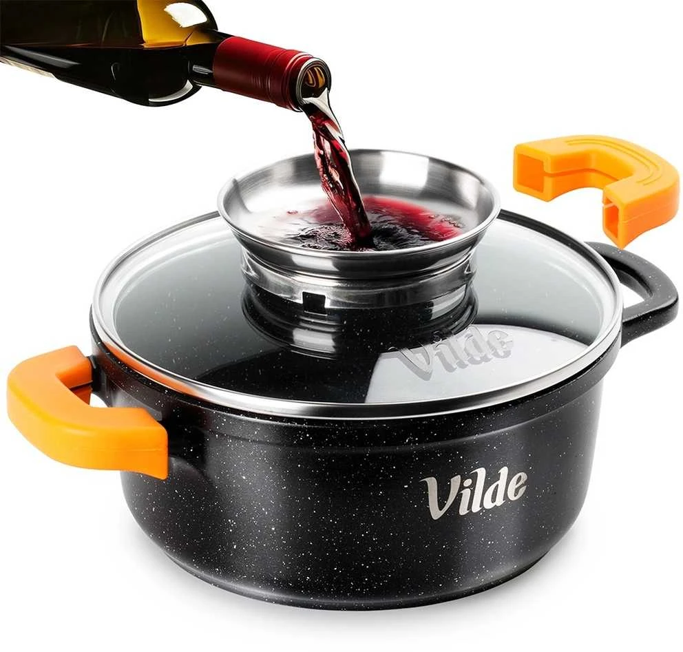 Vilde Puodas granitiniu paviršiumi TERRUNA AROMA 16 cm, 1,2 l