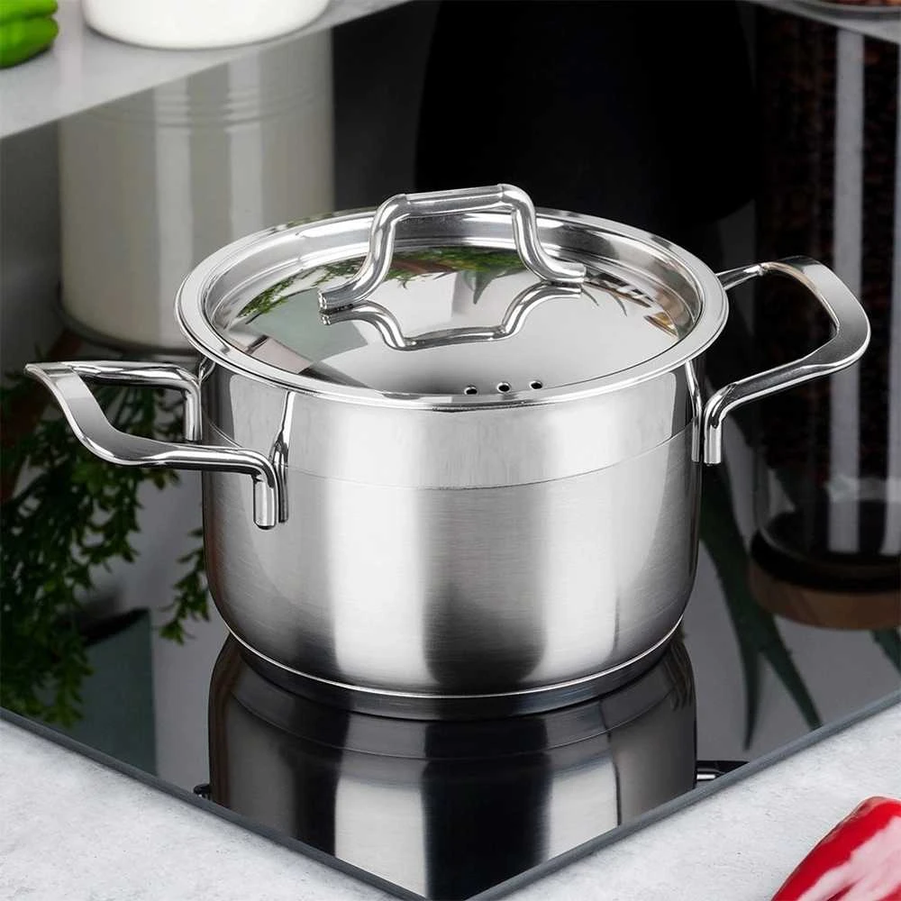 Orion plieno puodas ANETT 14 cm, 1,5 l su dangčiu
