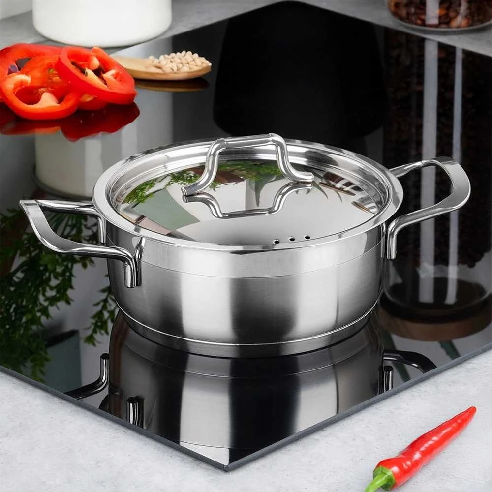 Orion plieno puodas ANETT 16 cm, 1,2 l su dangčiu