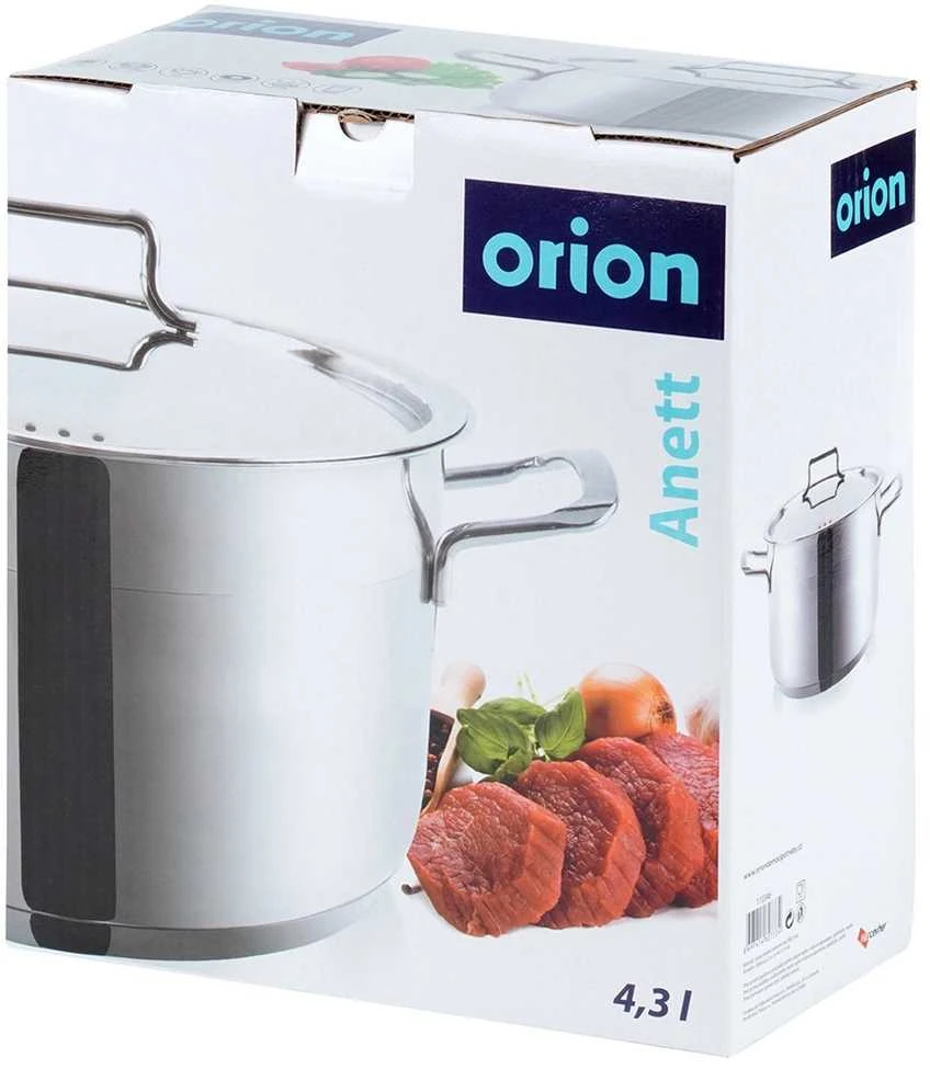 Orion Puodas plienas ANETT 22 cm, 4,3 l su dangčiu