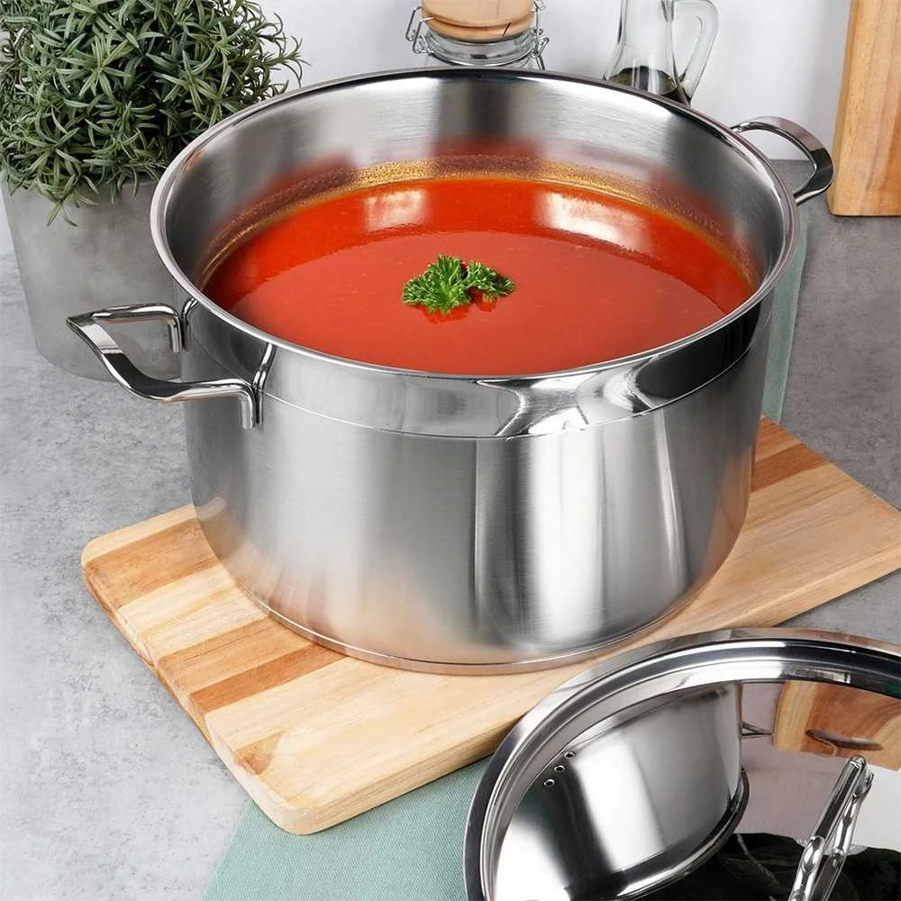 Orion Plieninis puodas ANETT 26 cm, 8,2 l su dangčiu