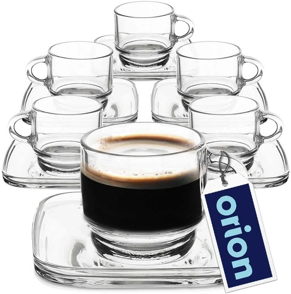 LAV Espresso puodelių rinkinys su lėkštutėmis 75 ml 6 vnt.