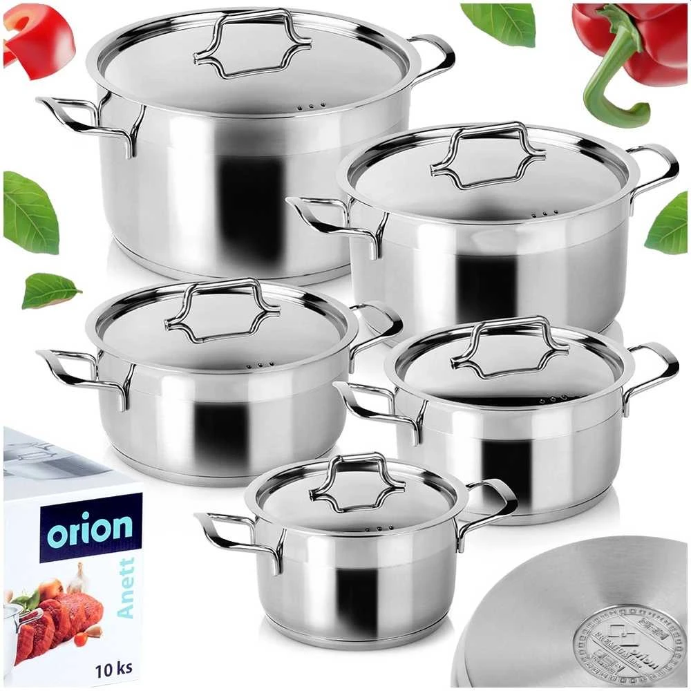 Orion Puodų rinkinys plieno 10 vnt.