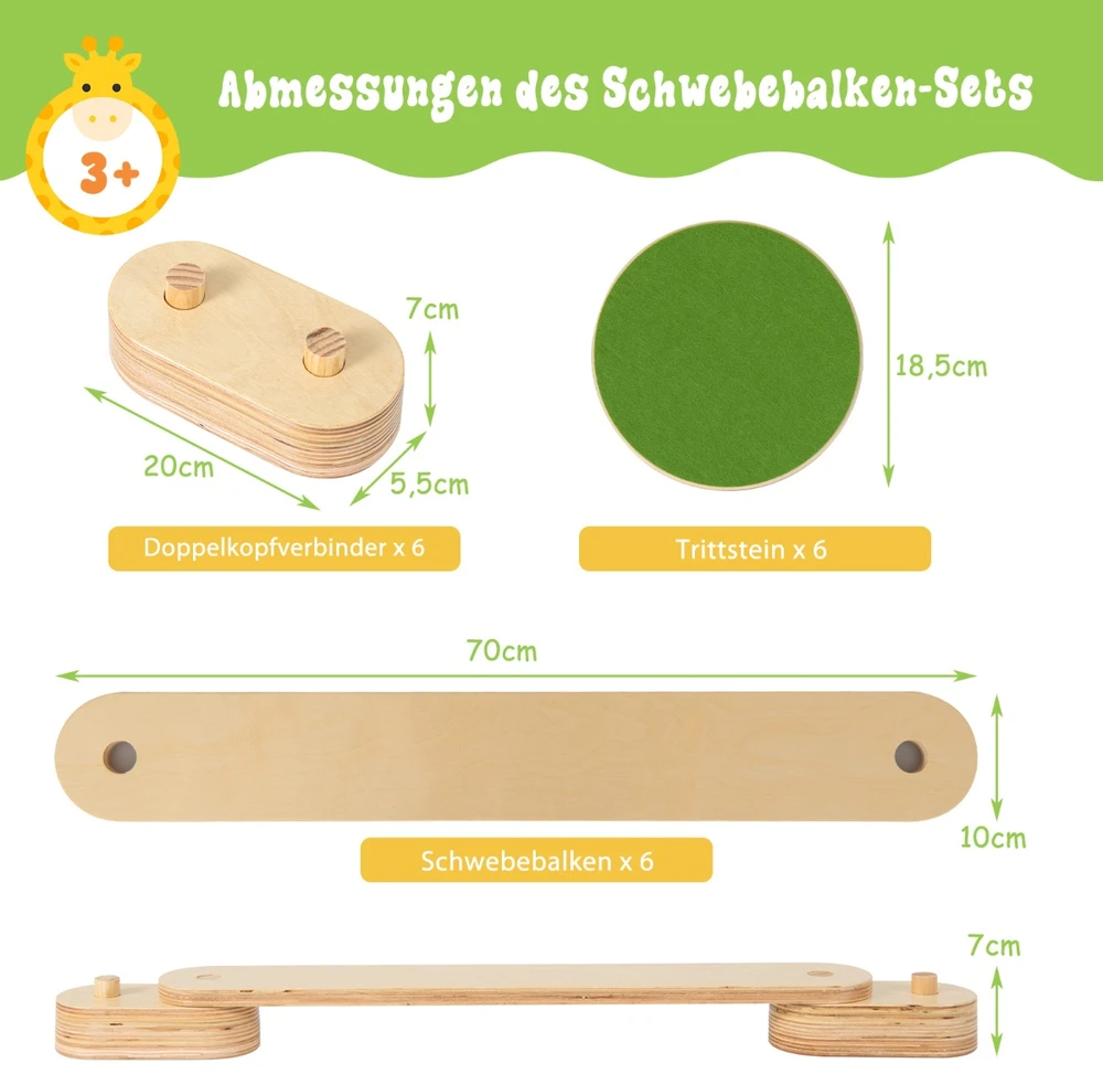 Pusiausvyros takelių rinkinys 12 vnt.