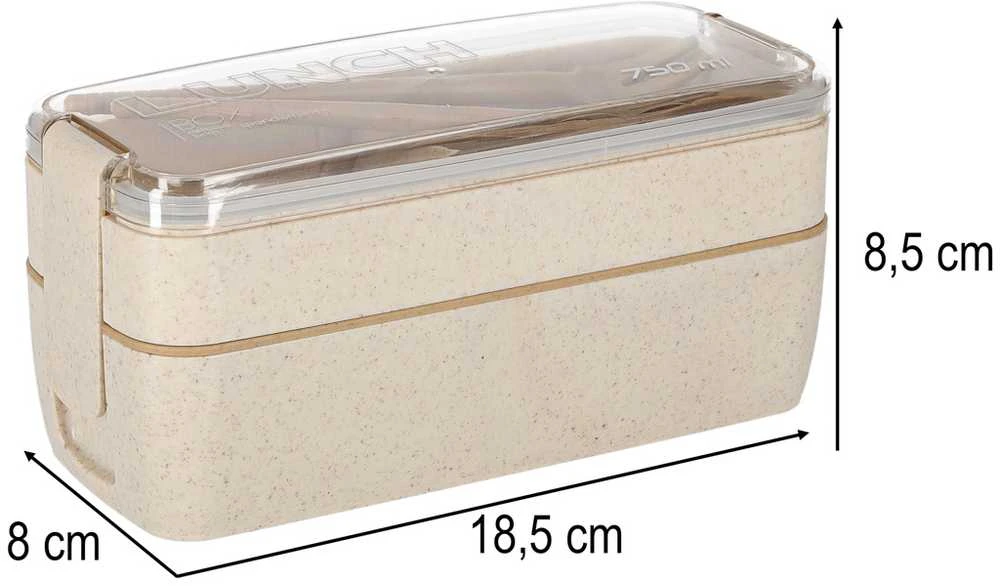 Roger Pusryčių dėžutė su skyreliais 750 ml smėlio spalvos