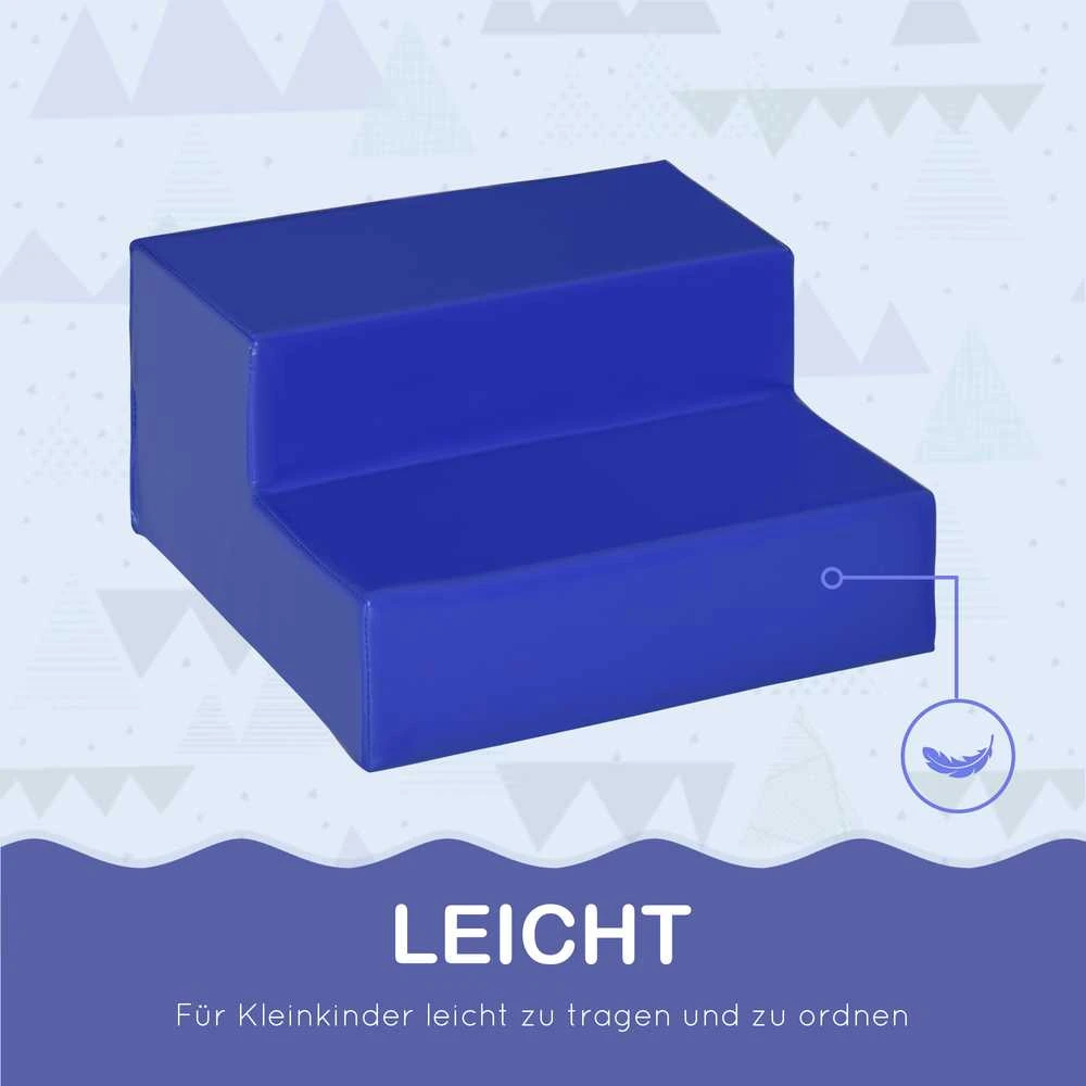 HOMCOM minkšti statybiniai blokai, 4 dalių rinkinys iš putplasčio, milžiniški blokai, konstravimo žaislas, 12-36 mėn. vaikams, įvairiaspalviai, dirbtinė oda