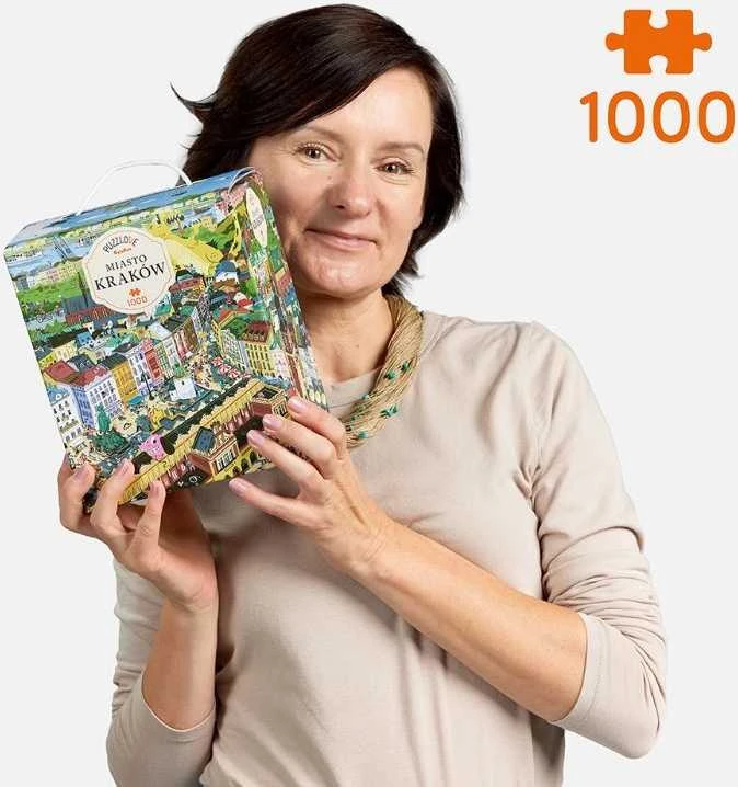 Czuczu Puzzle Miestas Krokuva, Šeimos dėlionė, 1000 detalių, spalvota