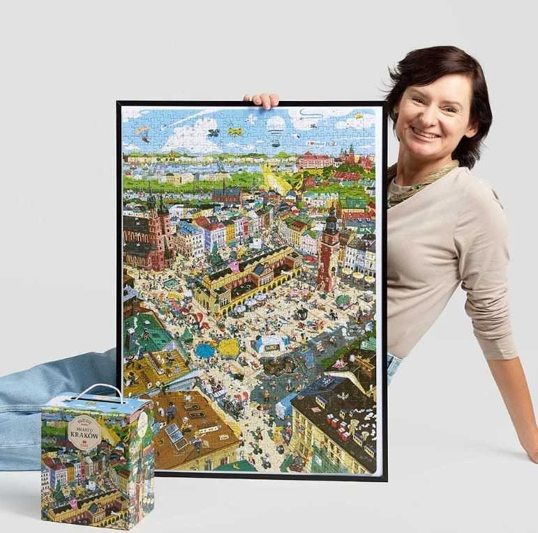 Czuczu Puzzle Miestas Krokuva, Šeimos dėlionė, 1000 detalių, spalvota