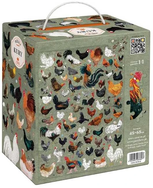 Czuczu Puzzle Vištos , Šeimos dėlionė 1000 dalių, spalvota