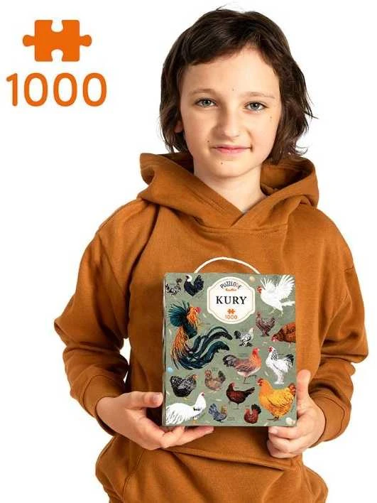 Czuczu Puzzle Vištos , Šeimos dėlionė 1000 dalių, spalvota