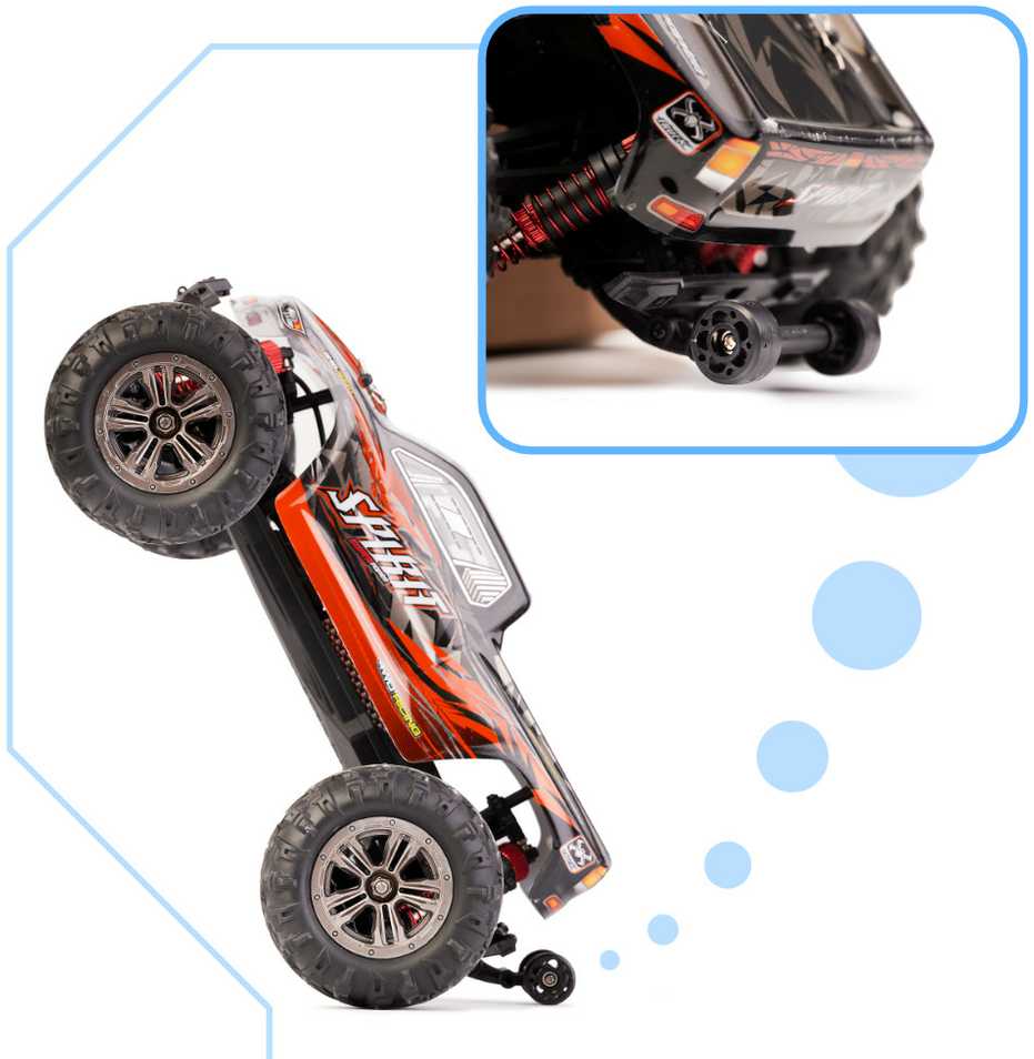Ikonka RC automobilis Q901 bešepetėlinis 1:16 2.4G 4CH 52km/h raudonas