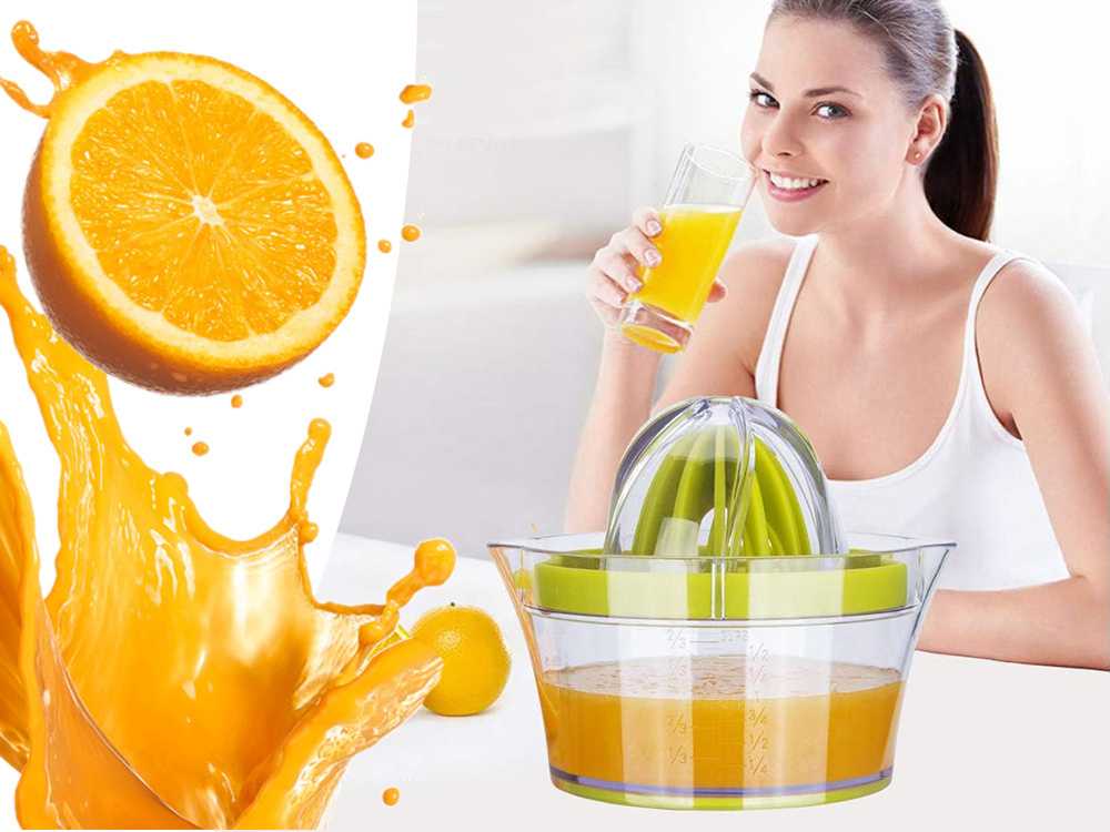 Rankinė citrusinių vaisių sulčiaspaudė, 400 ml, žalia