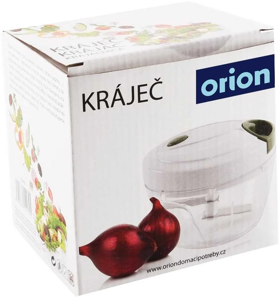 Orion Rankinis daržovių smulkintuvas, 9 cm aukščio, 12 cm skersmens, su nerūdijančio plieno peiliais