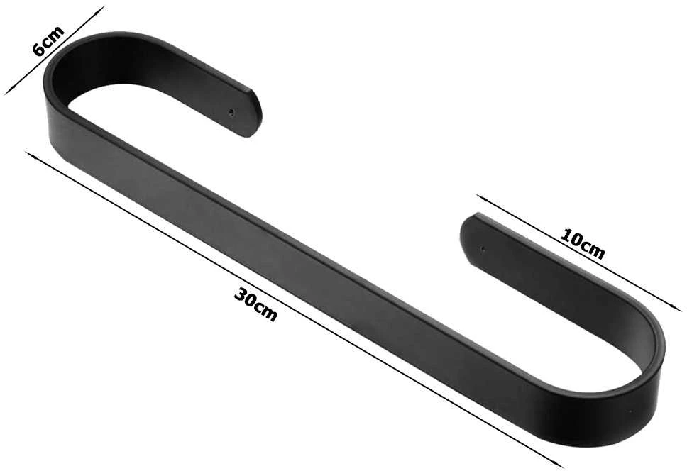 Rankšluosčių laikiklis 30 cm, juodas