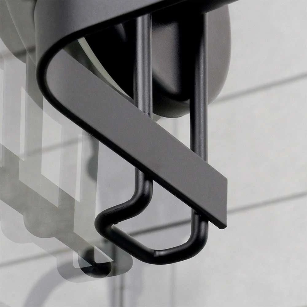Bathroom Solutions Rankšluosčių laikiklis 60 cm Juodas metalas su siurbimo puodeliais