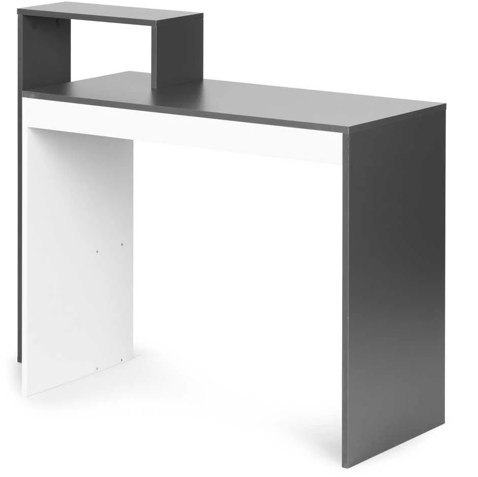 Rašomasis stalas ModernHome, 110x40x75 cm, baltas/pilkas