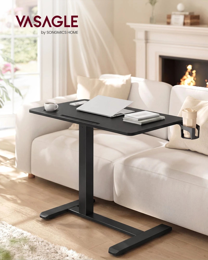 Songmics Rašomasis stalas su ratukais, 80 x 45 x 65–102 cm