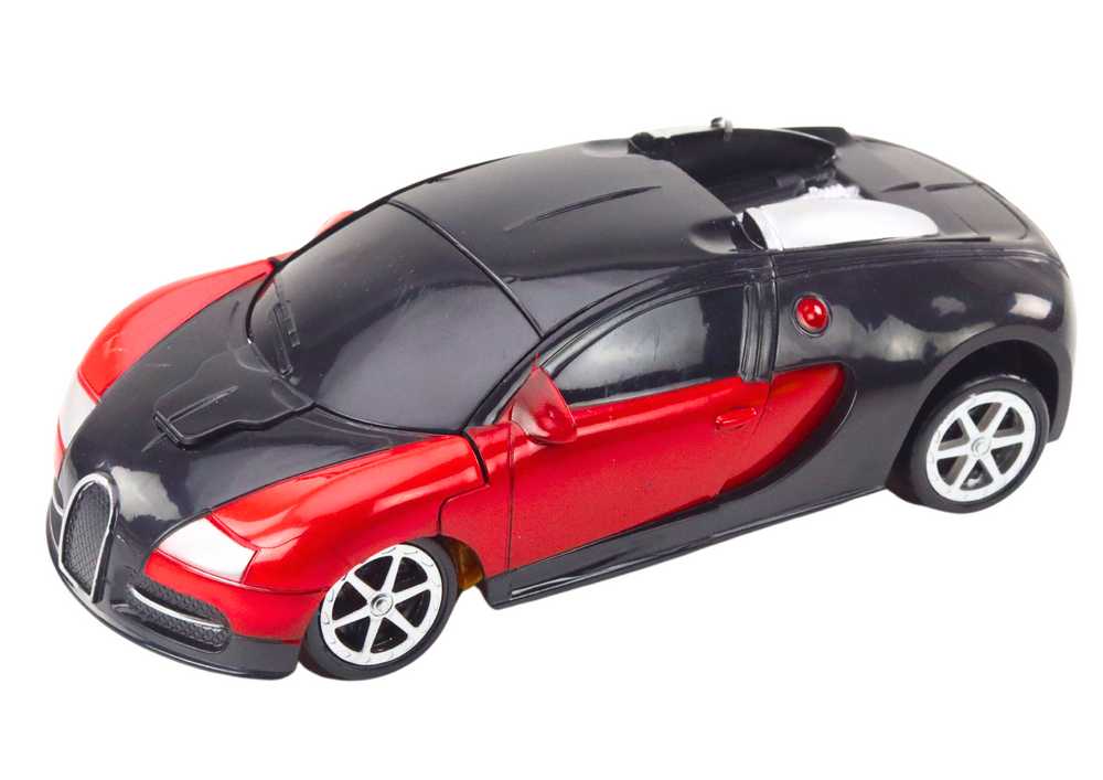 Lean Toys Raudonas žaislas 2in1 robotas-automobilis su ginklais