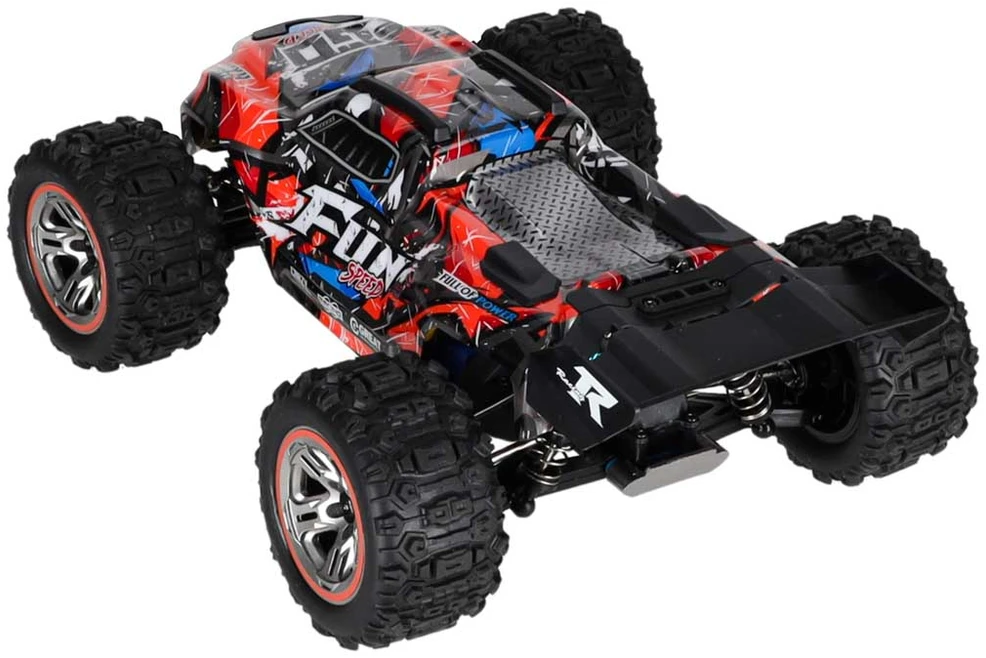 RC automobilis 4WD su bešepetėliu varikliu, juodas ir raudonas, 29 × 20,5 × 11 cm