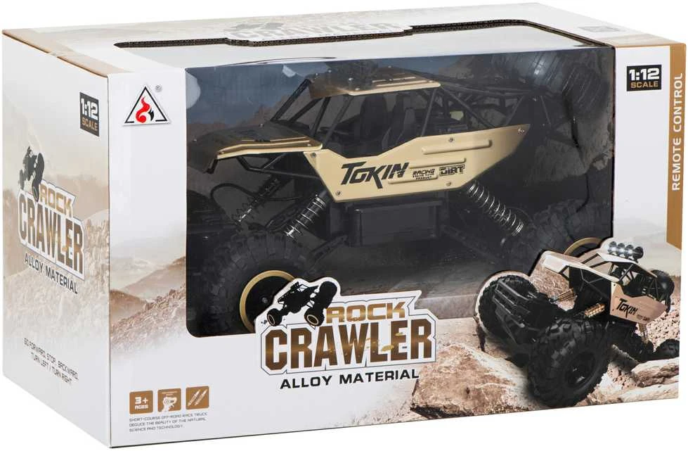 Ikonka RC automobilis Rock Crawler 1:12 4WD METAL aukso spalvos