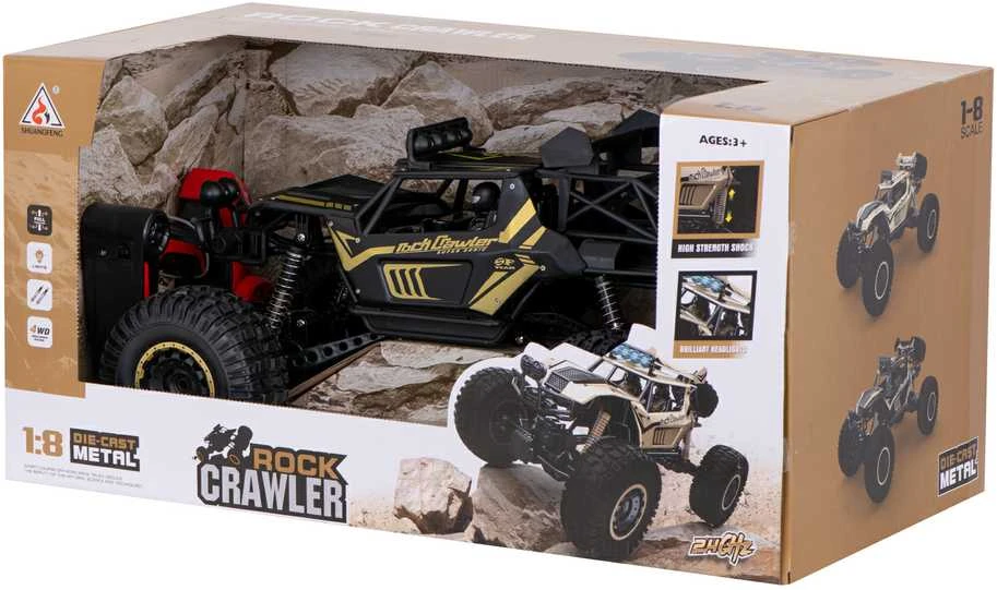 Ikonka RC automobilis Rock Crawler 2.4GHz 1:8 51cm juodas