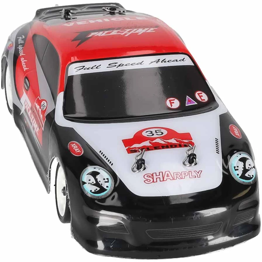 RC driftinis automobilis WLToys K969, 4WD, raudonas, juodas ir sidabrinis, 18 × 8 × 5 cm