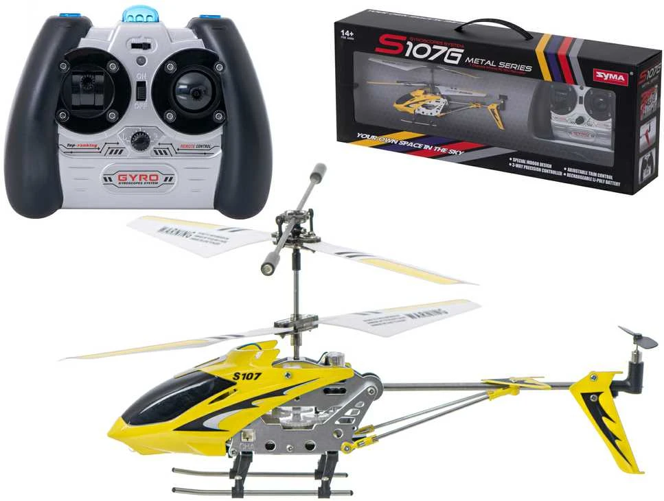 SYMA S107G RC sraigtasparnis geltonos spalvos