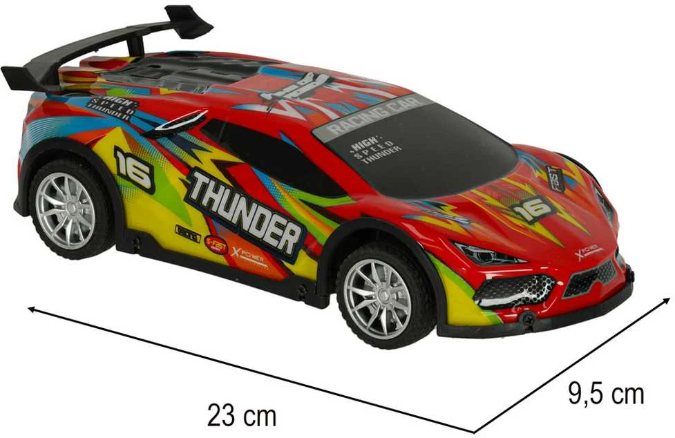 RC sportinis automobilis raudonos spalvos