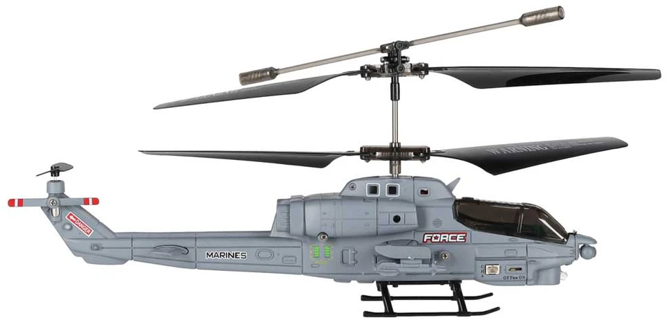 RC sraigtasparnis Syma S108H, automatinis pakilimas ir nusileidimas, pilkas ir juodas, 22 × 6 × 9,5 cm