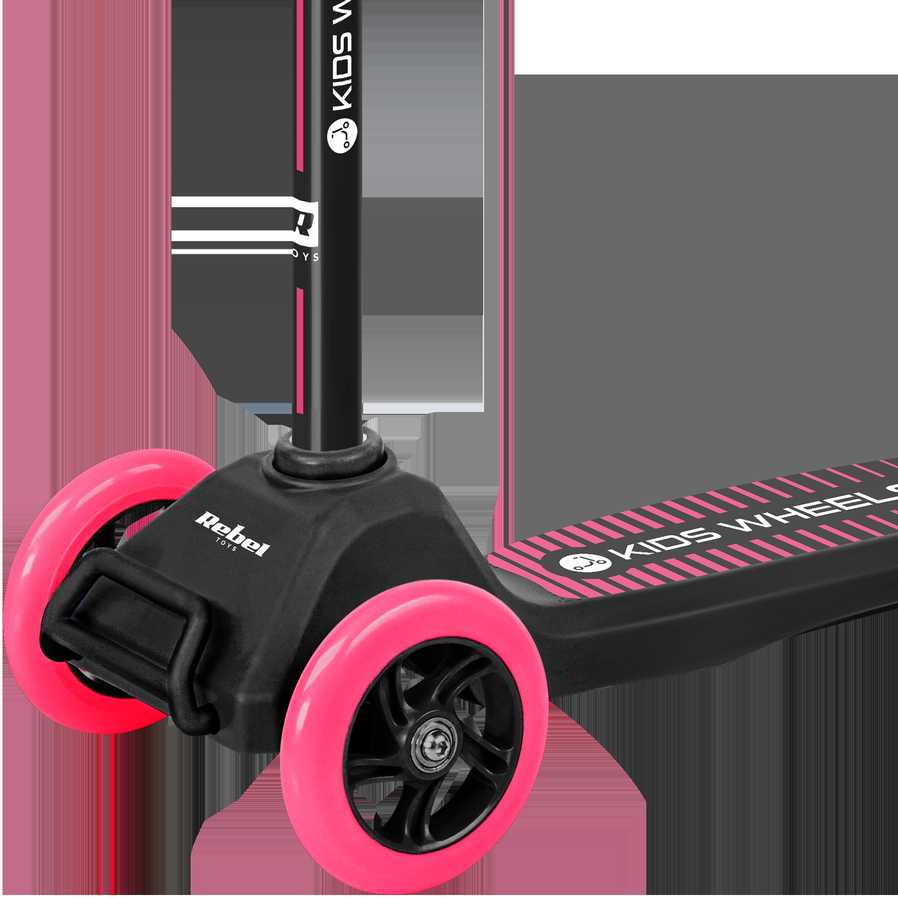 Triratis paspirtukas REBEL KIDS WHEELS, Rožinis