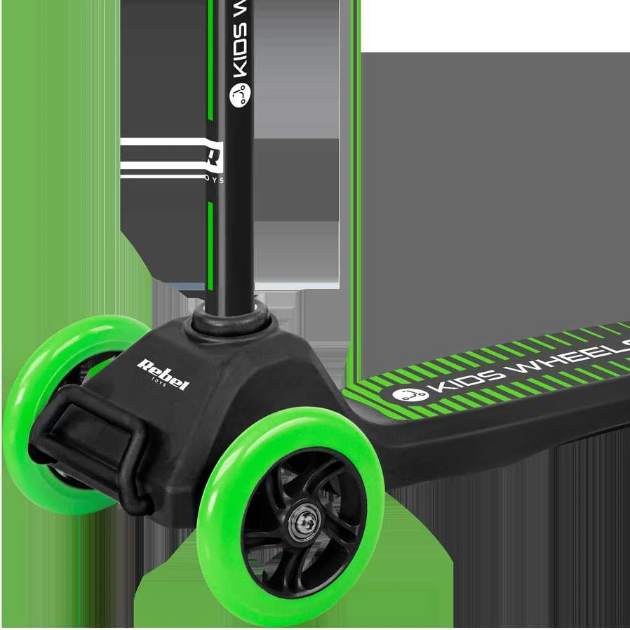 Triratis paspirtukas REBEL KIDS WHEELS, Žalias