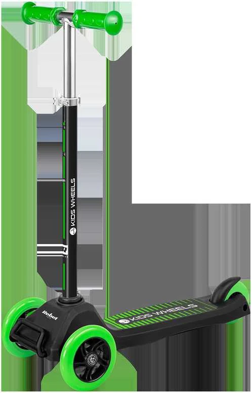 Triratis paspirtukas REBEL KIDS WHEELS, Žalias
