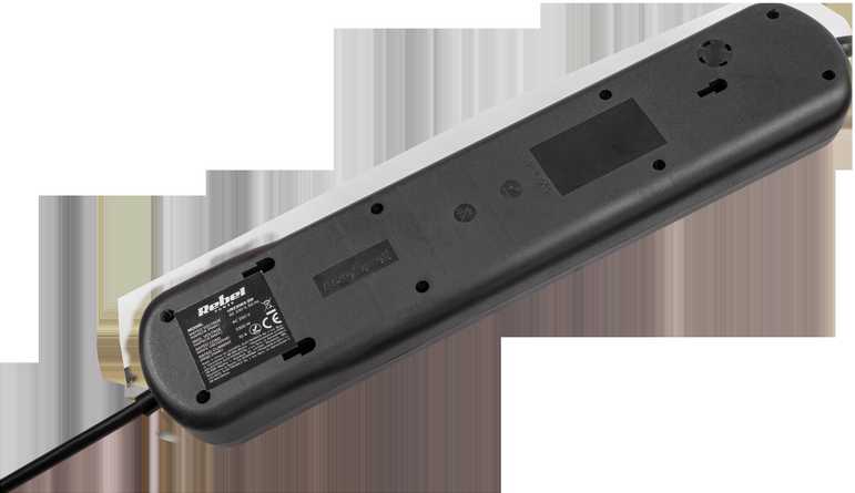 Rebel elektros tinklo ilgintuvas 5 lizdai su jungikliu 3m - 3x1.5mm