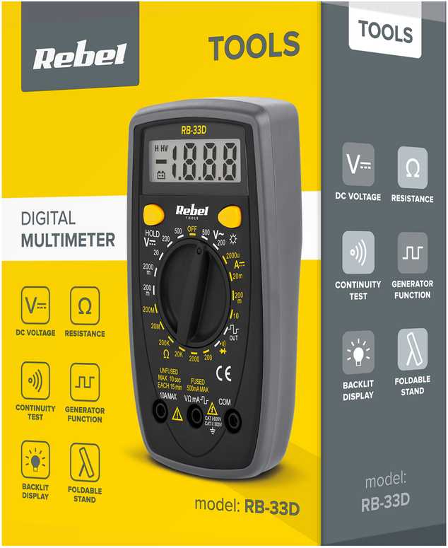 Universalus multimetras REBEL RB-33D