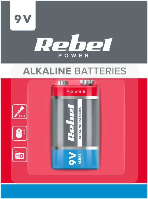 Baterija 9V 6LR61 Rebel