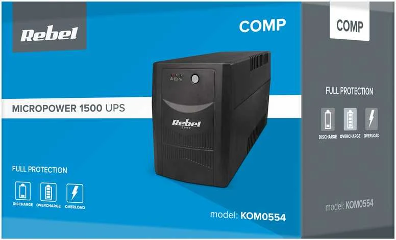 Rebel Nepertraukiamo maitinimo šaltinis UPS 1500VA 900W 230V