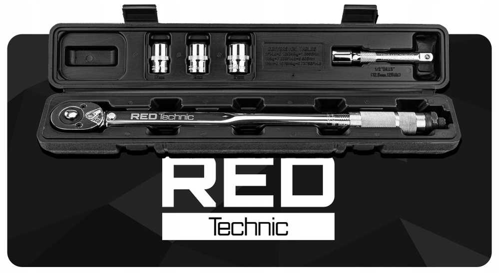 Red Technic Raudona Technic Dinamometrinis raktas 1/2", 28-210Nm
