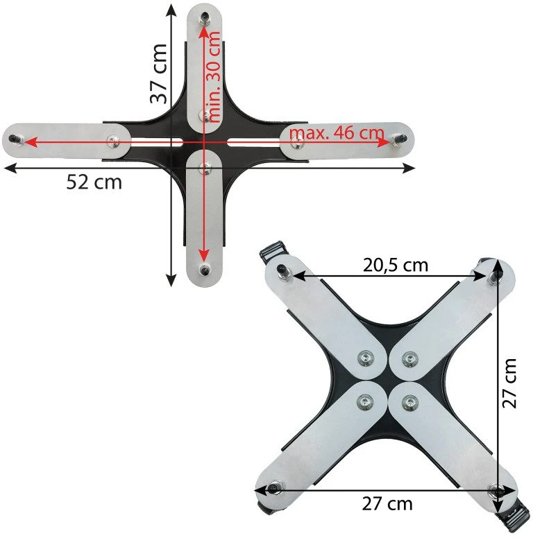 Reguliuojamas gėlių stovas su ratukais, 37–52 cm