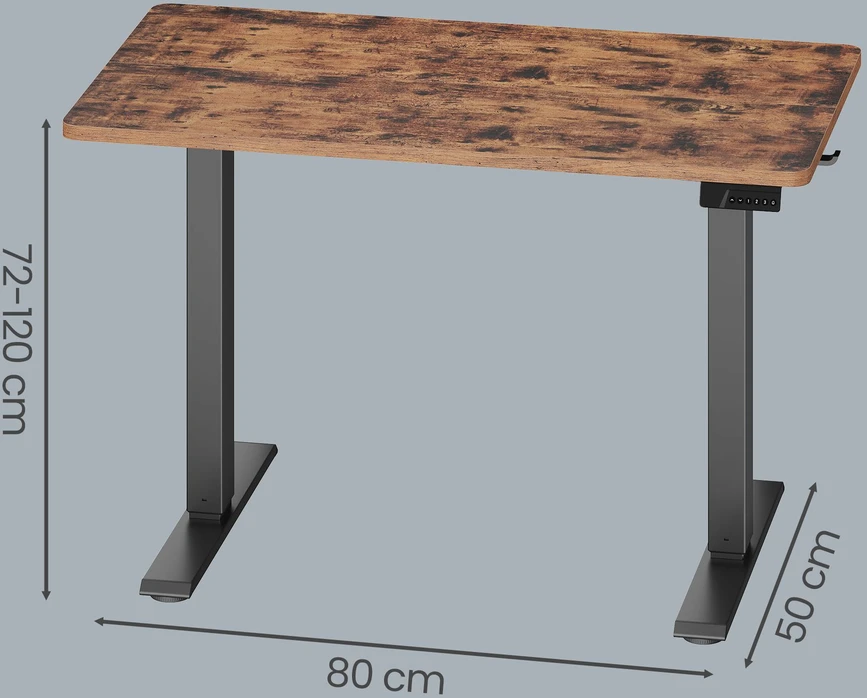 Songmics Reguliuojamo aukščio stalas 80 x 50 cm