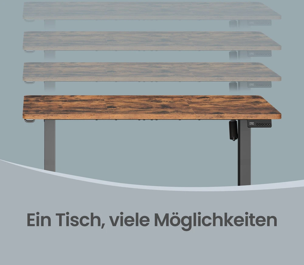 Songmics Reguliuojamo aukščio stalas 80 x 50 cm