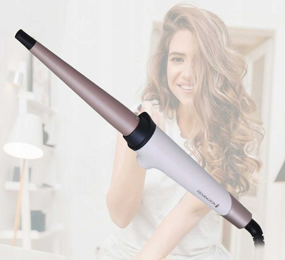 Remington CI4740 hair styling tool Curling wand Warm rusvai gelsvas, Juodas