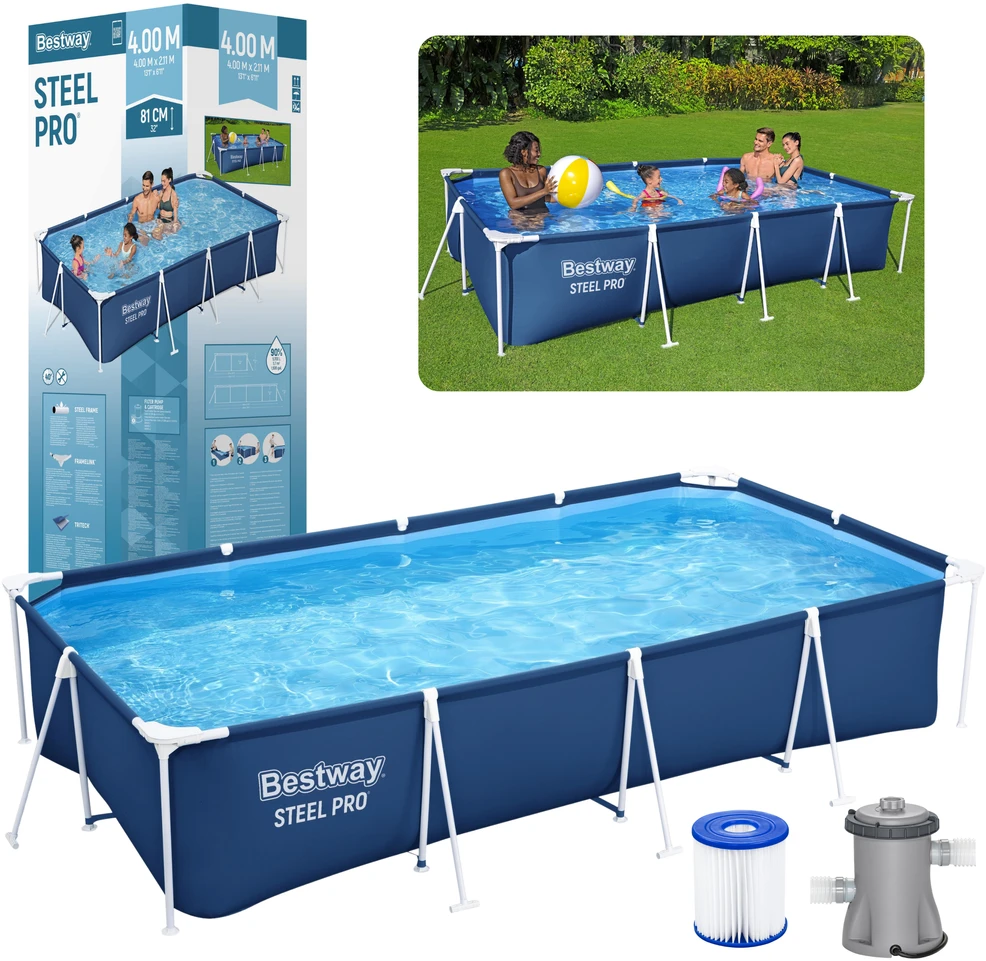 Baseino stovas 400x211x81cm Šeima 3 in 1 BESTWAY